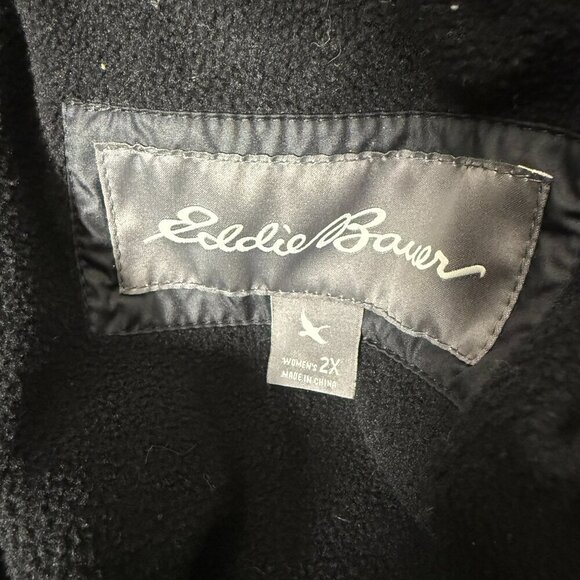 Eddie Bauer Women’s Lodge Down Duffle Coat 2X Black - Picture 7 of 14